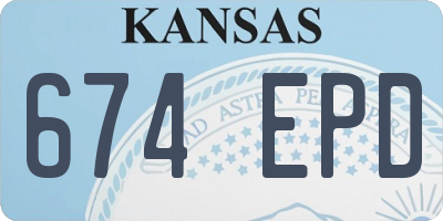 KS license plate 674EPD