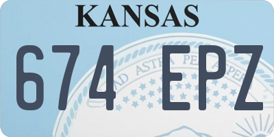 KS license plate 674EPZ
