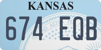 KS license plate 674EQB