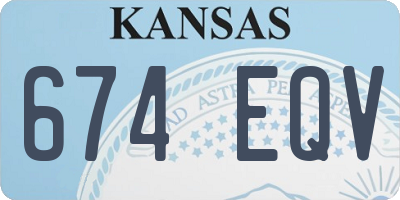 KS license plate 674EQV