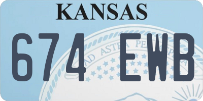 KS license plate 674EWB