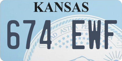 KS license plate 674EWF