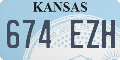 KS license plate 674EZH