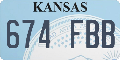 KS license plate 674FBB