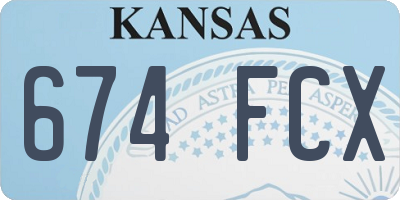 KS license plate 674FCX