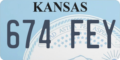 KS license plate 674FEY