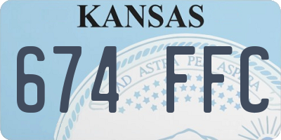 KS license plate 674FFC