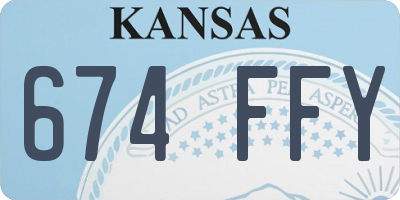 KS license plate 674FFY