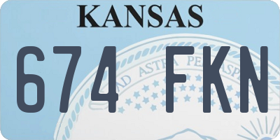 KS license plate 674FKN