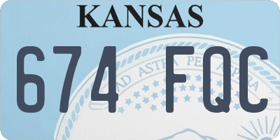 KS license plate 674FQC