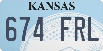 KS license plate 674FRL