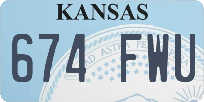KS license plate 674FWU
