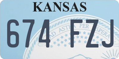 KS license plate 674FZJ