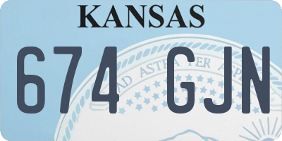 KS license plate 674GJN