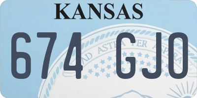 KS license plate 674GJO