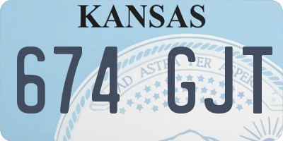 KS license plate 674GJT