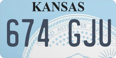 KS license plate 674GJU