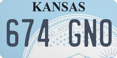 KS license plate 674GNO