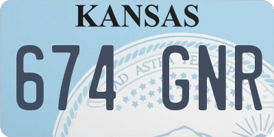 KS license plate 674GNR