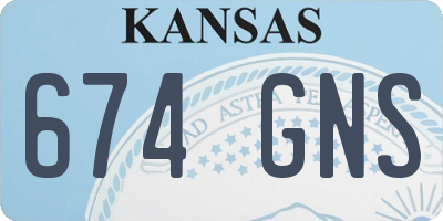 KS license plate 674GNS