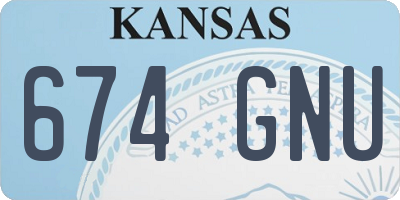 KS license plate 674GNU