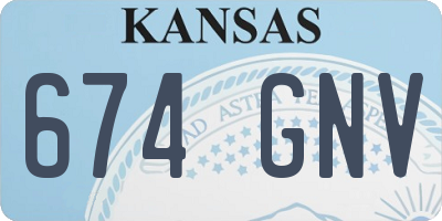 KS license plate 674GNV