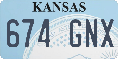 KS license plate 674GNX