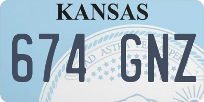 KS license plate 674GNZ