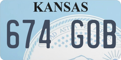 KS license plate 674GOB