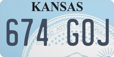 KS license plate 674GOJ