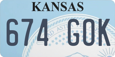 KS license plate 674GOK