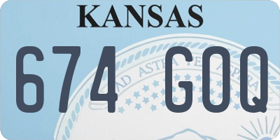 KS license plate 674GOQ