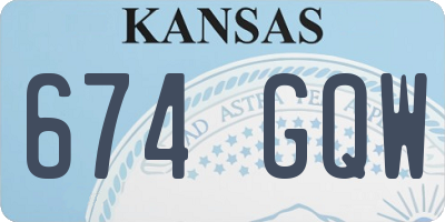KS license plate 674GQW
