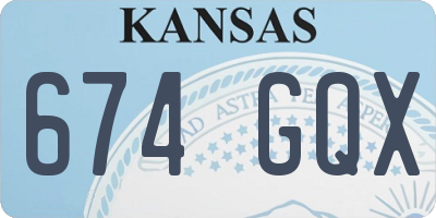 KS license plate 674GQX