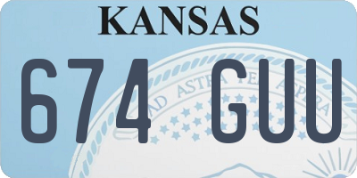KS license plate 674GUU