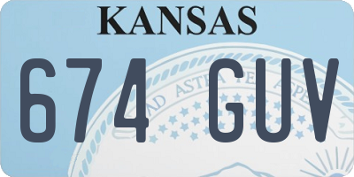 KS license plate 674GUV