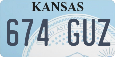 KS license plate 674GUZ