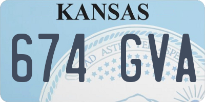KS license plate 674GVA