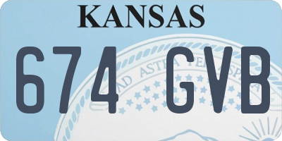 KS license plate 674GVB
