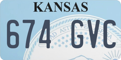 KS license plate 674GVC