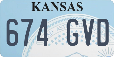 KS license plate 674GVD