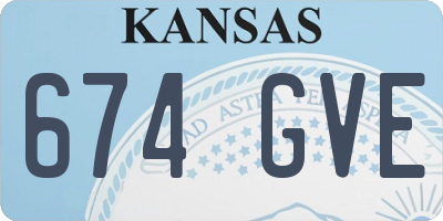 KS license plate 674GVE