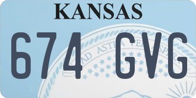 KS license plate 674GVG