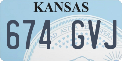 KS license plate 674GVJ