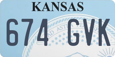 KS license plate 674GVK