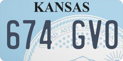 KS license plate 674GVO