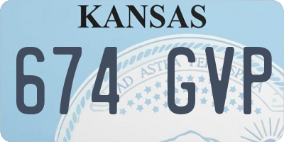 KS license plate 674GVP