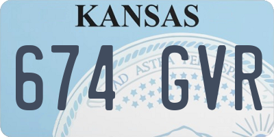 KS license plate 674GVR