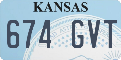 KS license plate 674GVT