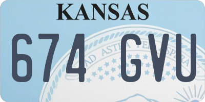 KS license plate 674GVU
